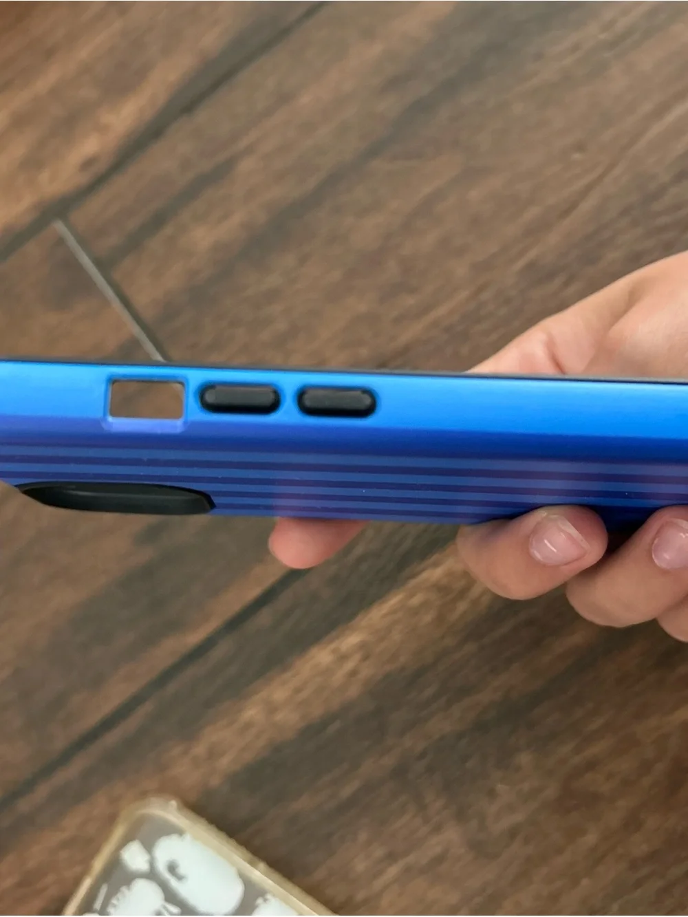 Blue Striped Protective Phone Case for iPhone 14